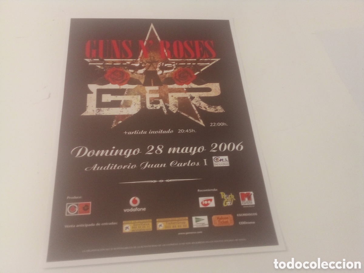 Photos de Chanteurs et Chanteuses: GUNS & ROSES X 5 carteles OFERTA VENDEDORES Madrid 2006 45x32