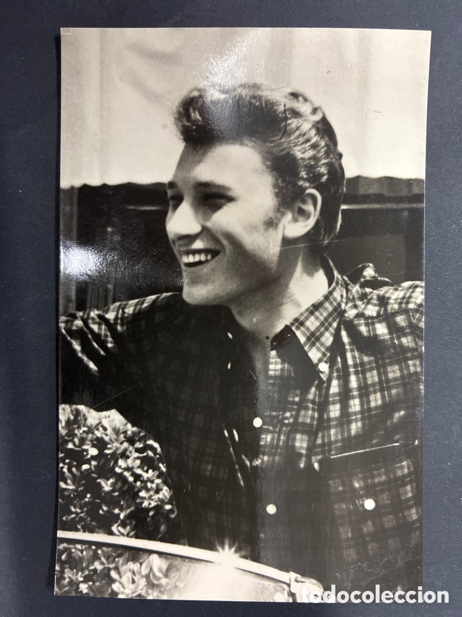 Fotos de cantantes: POSTAL JOHNNY HALLIDAY ARCHIVO HERMEJO