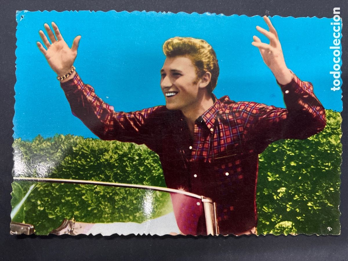 Fotos de cantantes: POSTAL JOHNNY HALLIDAY