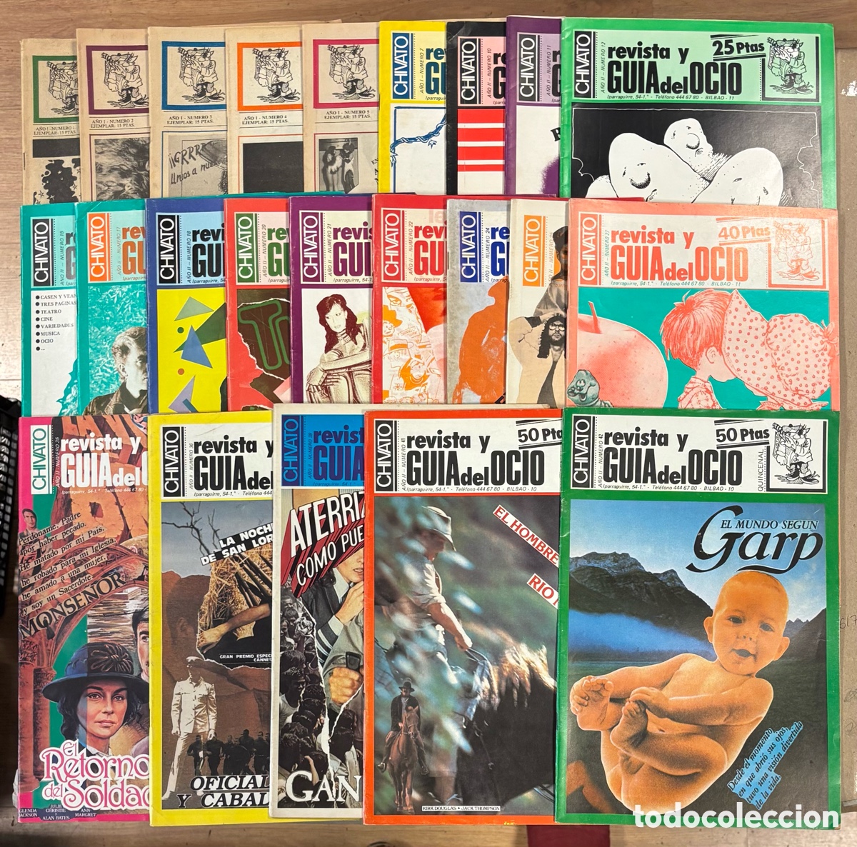Fotos von Musikern: CHIVATO, REVISTA Y GU&Iacute;A DEL OCIO DE BILBAO. LOTE 23 REVISTAS MOVIDA BILBA&Iacute;NA - MADRILE&Ntilde;A (1981-1984)