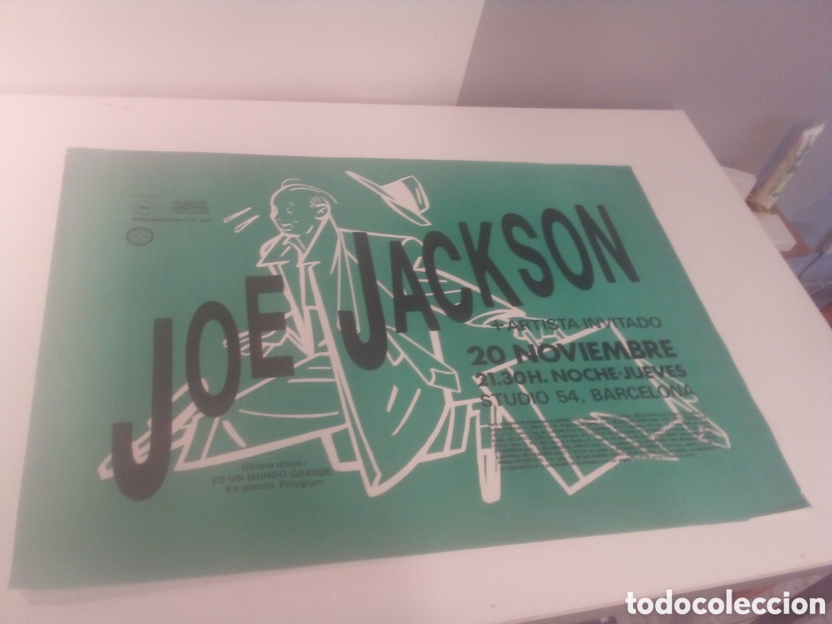 Fotos de cantantes: JOE JACKSON cartel original Barcelona 1986 TOUR 63X89