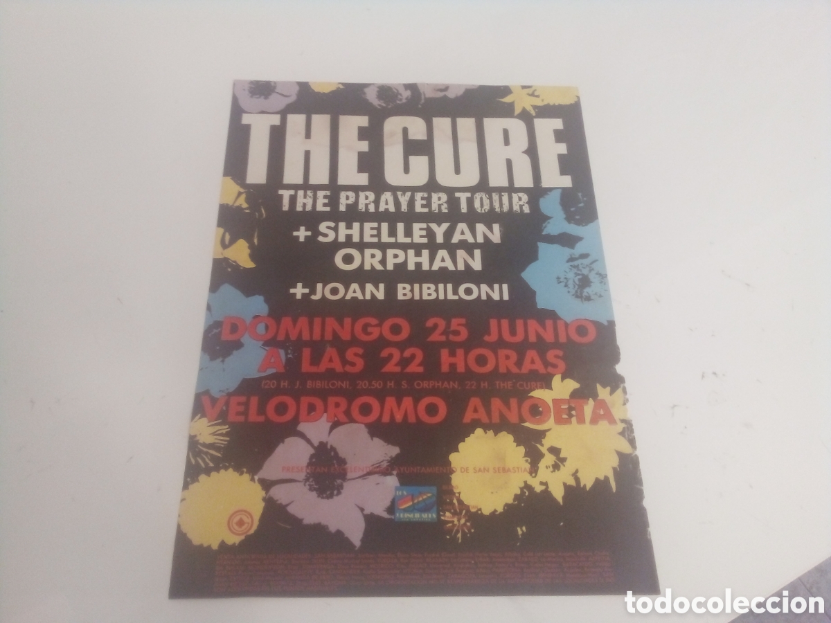 Fotos de cantantes: THE CURE + JOAN BIBILONI cartel original 1989 San Sebastian 47x33