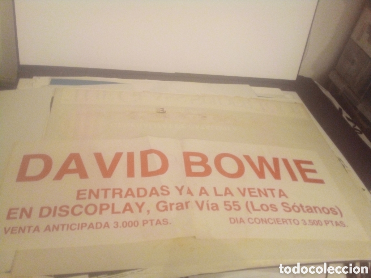 Fotos de cantantes: DAVID BOWIE cartel original Madrid 1987 TOUR 33X90