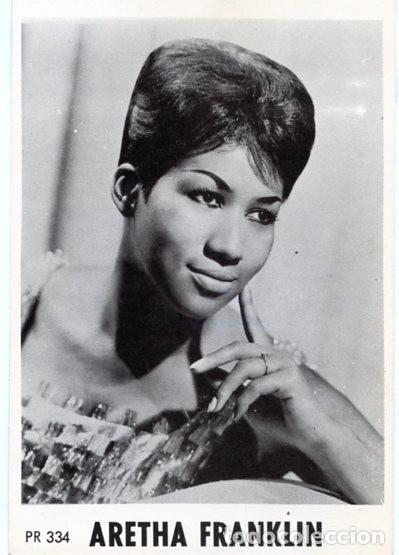 Fotos de cantantes: ARETHA FRNKLIN. Postal Club de Fans ingl&eacute;s, 1967.