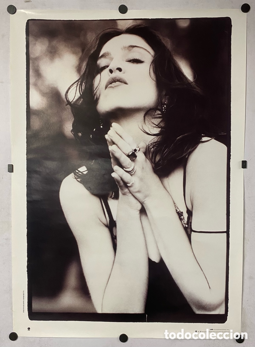 Fotos de cantantes: MADONNA &ldquo;LIKE A PRAYER&rdquo; (1989). HIST&Oacute;RICO CARTEL ORIGINAL PROMOCIONAL DEL &Aacute;LBUM. PHOTO: HERB RITTS.