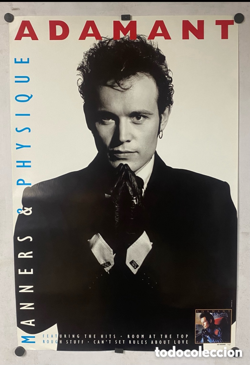 Fotos de cantantes: ADAM ANT &ldquo;MANNERS & PHYQUE&rdquo; (1990). CARTEL ORIGINAL PROMOCIONAL DEL &Aacute;LBUM.