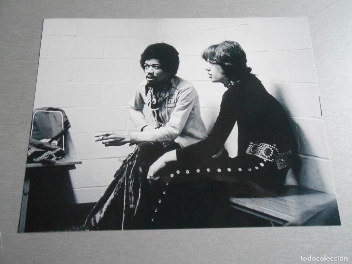 Fotos de cantantes: COPIA de Foto de - JIMI HENDRIX & MICK JAGGER - de 16,5 x 12,5 cms
