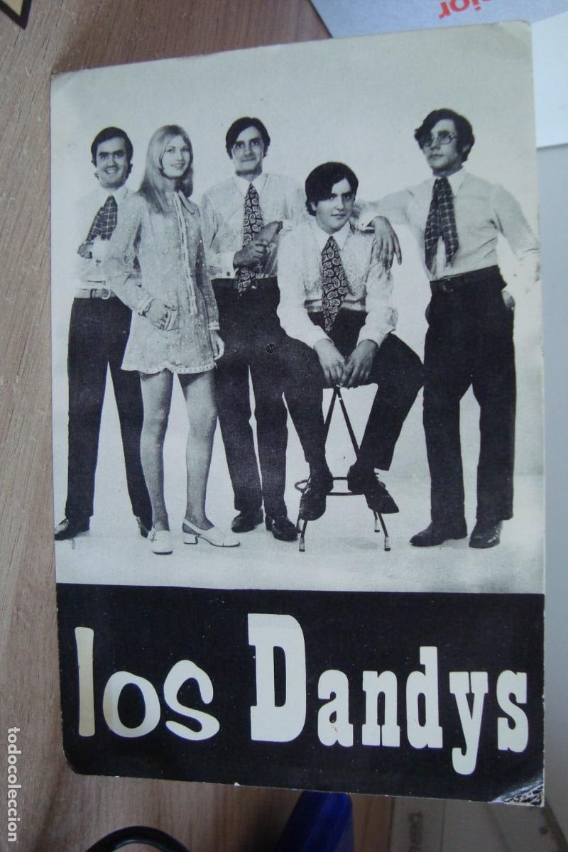 Fotos de cantantes: ANTIGUA POSTAL GRUPO MUSICAL LOS DANDYS. BARCELONA A&Ntilde;OS 60.