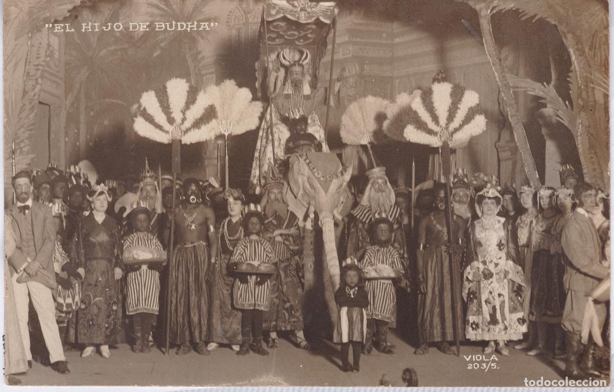 Fotos de cantantes: Tres fotograf&iacute;as de la zarzuela de 1906 &rdquo;El hijo de Budha&rdquo; (Calleja y Valverde Sanju&aacute;n)
