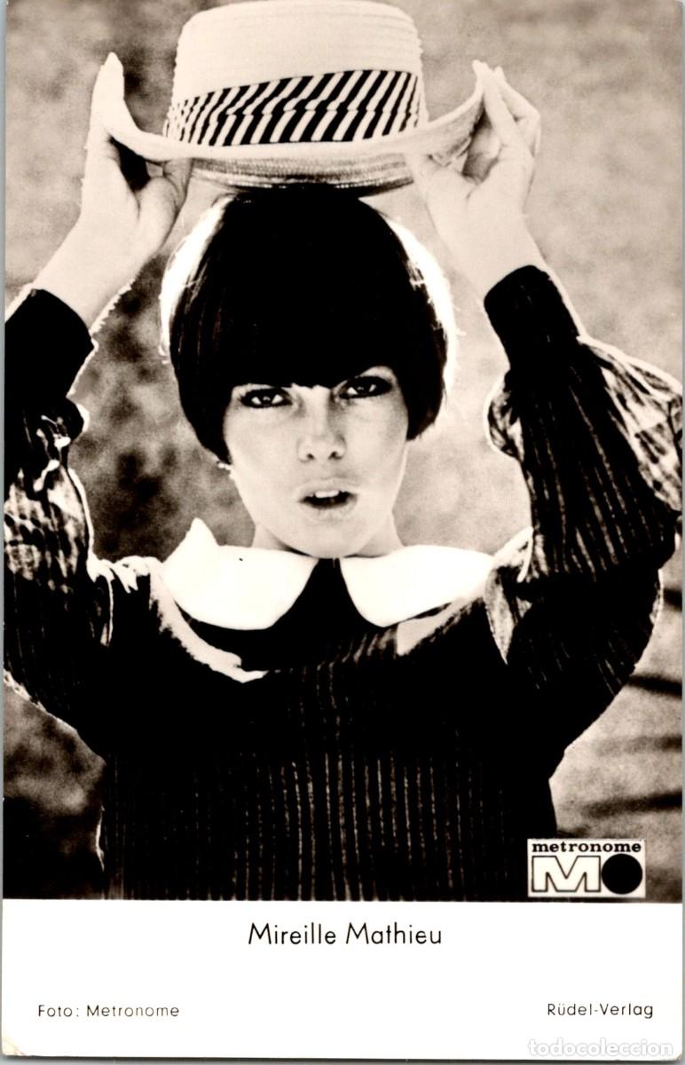 Fotos de cantantes: Mireille Mathieu - Foto: Metronome - Ed. R&uuml;del - 139x89mm