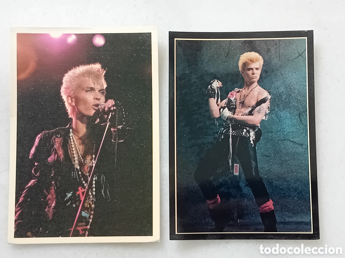 Fotos de cantantes: BILLY IDOL LOTE DOS POSTALES A&Ntilde;OS 80