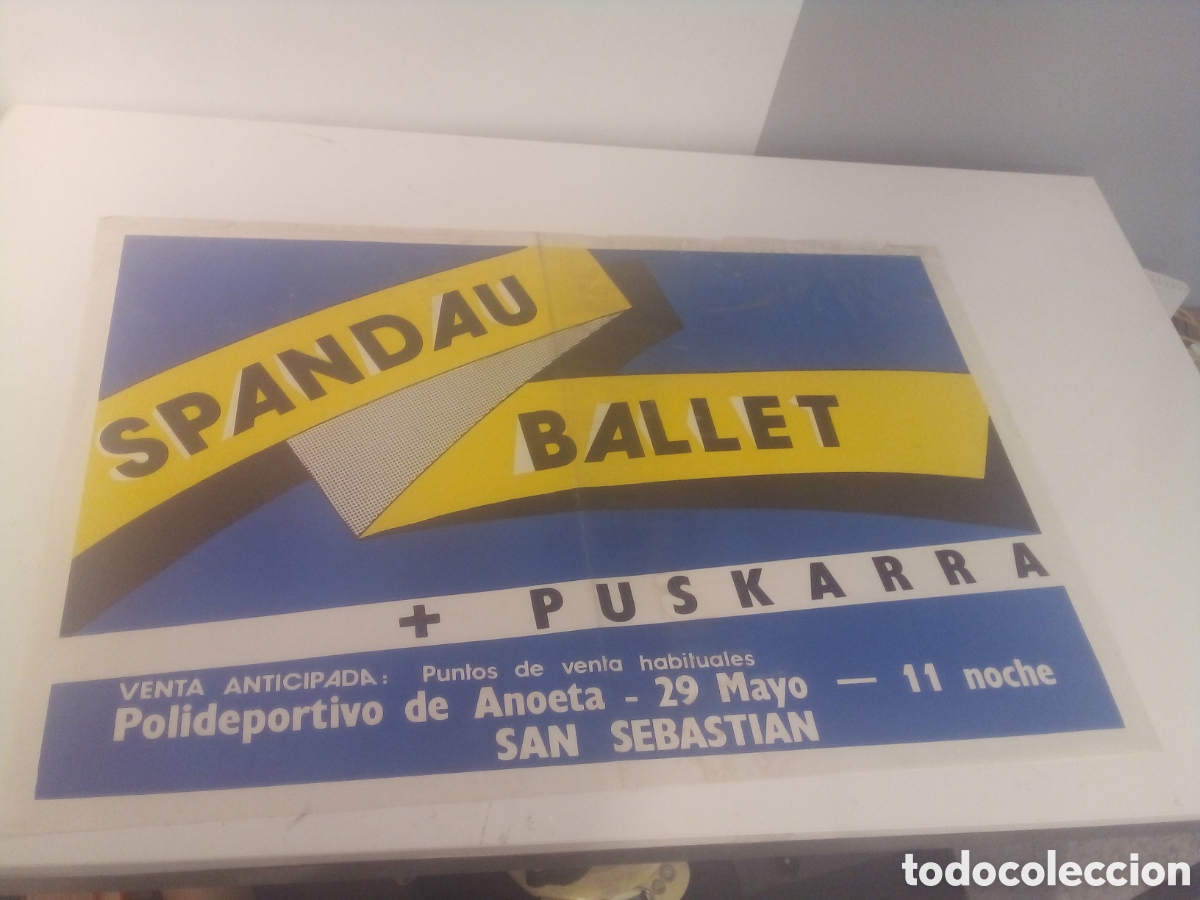 Fotos de cantantes: SPANDAU BALLET + PUSKARRA cartel original San Sebastian 1982 TOUR