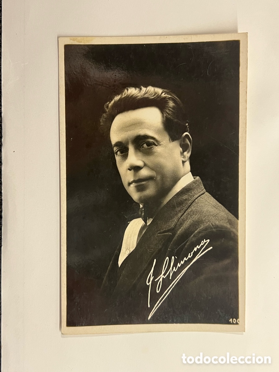 Fotos de cantantes: Zarzuela y teatro. Postal con fotograf&iacute;a del actor Jos&eacute; Llimona. Firma impresa