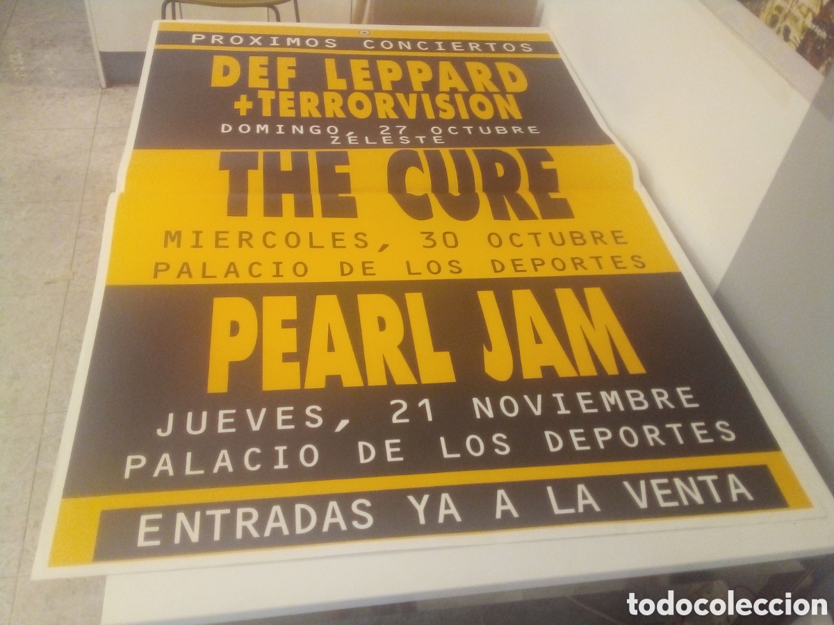 Fotos de cantantes: THE CURE PEARL JAM DEF LEPPARD cartel original 1996 TOUR 130X90
