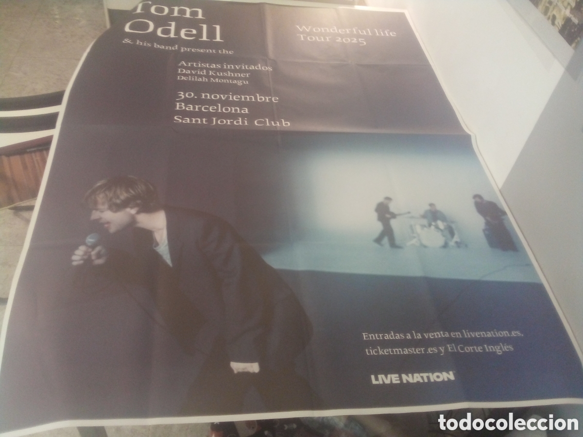 Fotos de cantantes: TOM ODELL cartel original Barcelona 2025 TOUR 140X100