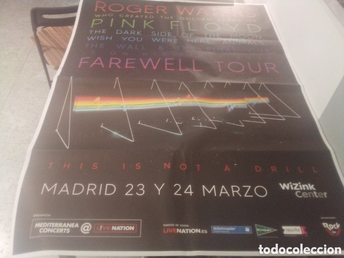 Fotos de cantantes: ROGER WATERS cartel original Madrid 2023.TOUR Pink Floyd 140x100