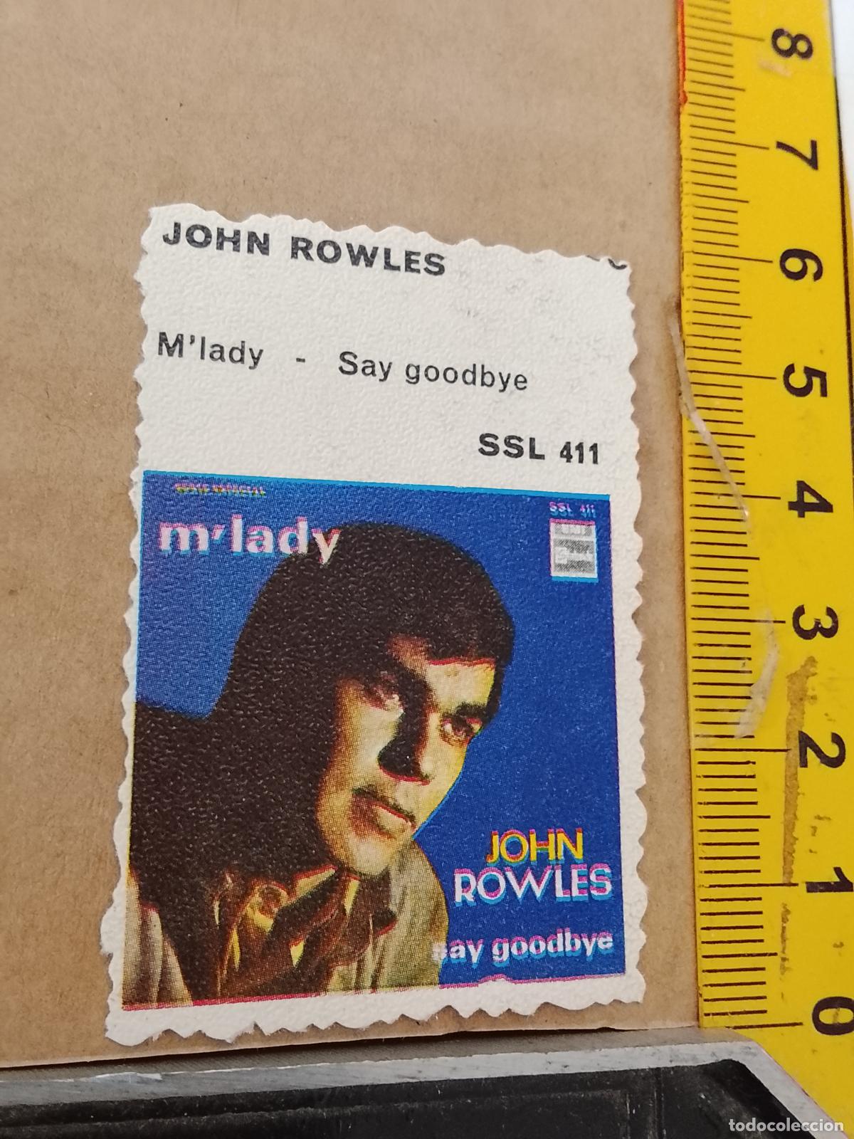 Fotos de cantantes: troquel - CROMO o similar papel grueso troquelado grupo musical CANTANTE - JOHN ROWLES