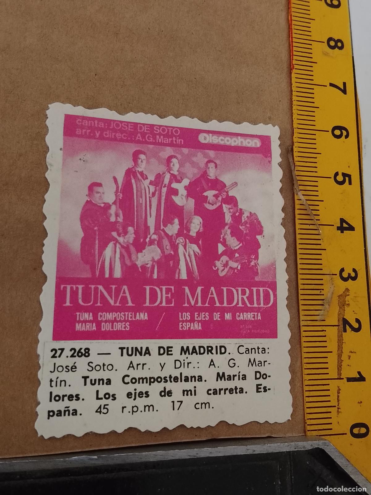 Fotos de cantantes: troquel - CROMO o similar papel grueso troquelado grupo musical CANTANTE - TUNA DE MADRID