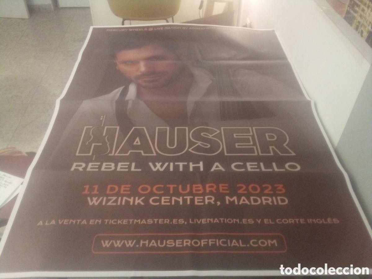 Fotos de cantantes: HAUSER rebel with a cello cartel original Madrid 2023 TOUR 140X100 26B