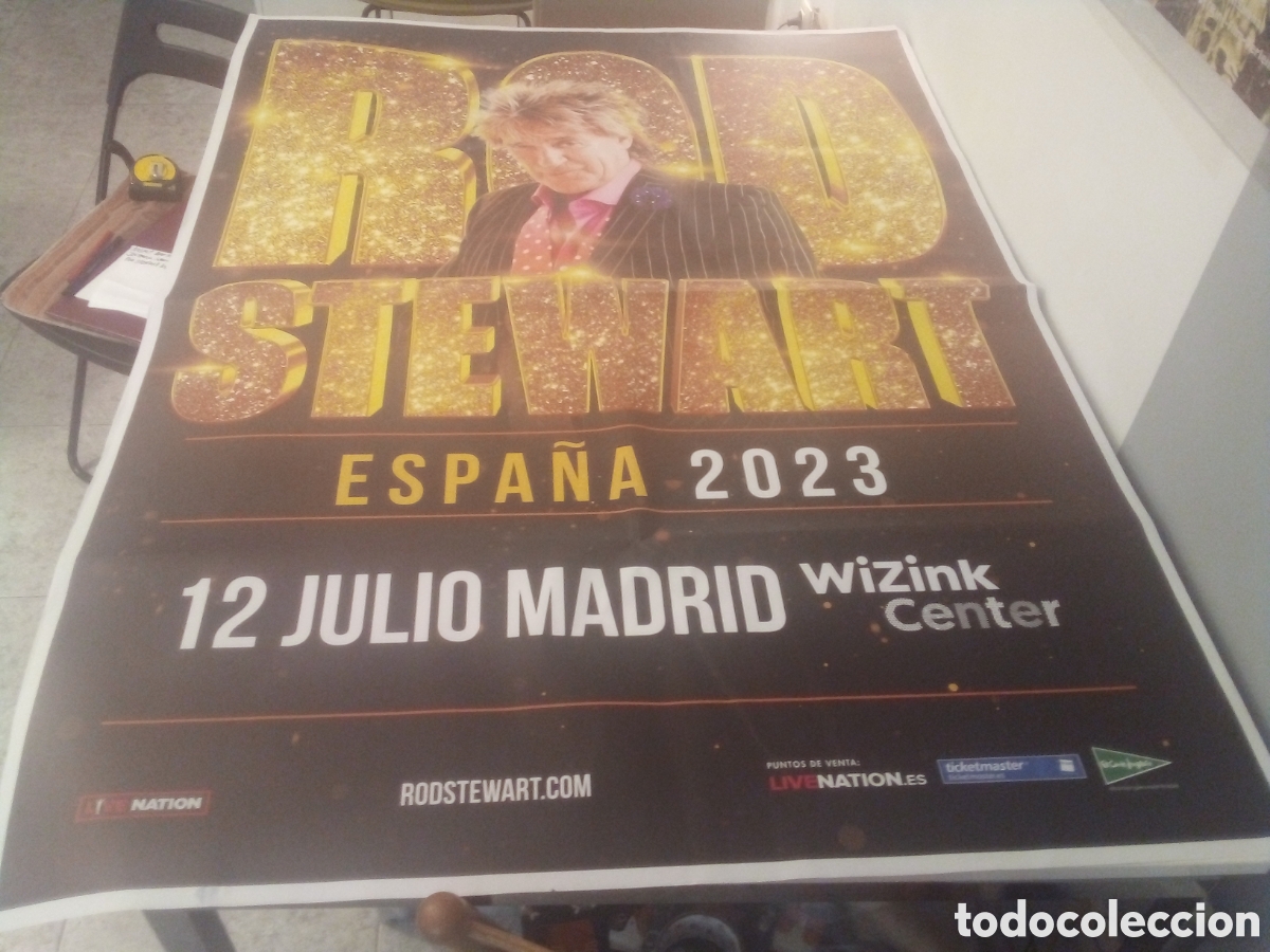 Fotos de cantantes: ROD STEWART cartel original Madrid 2023 TOUR 140X100 26B