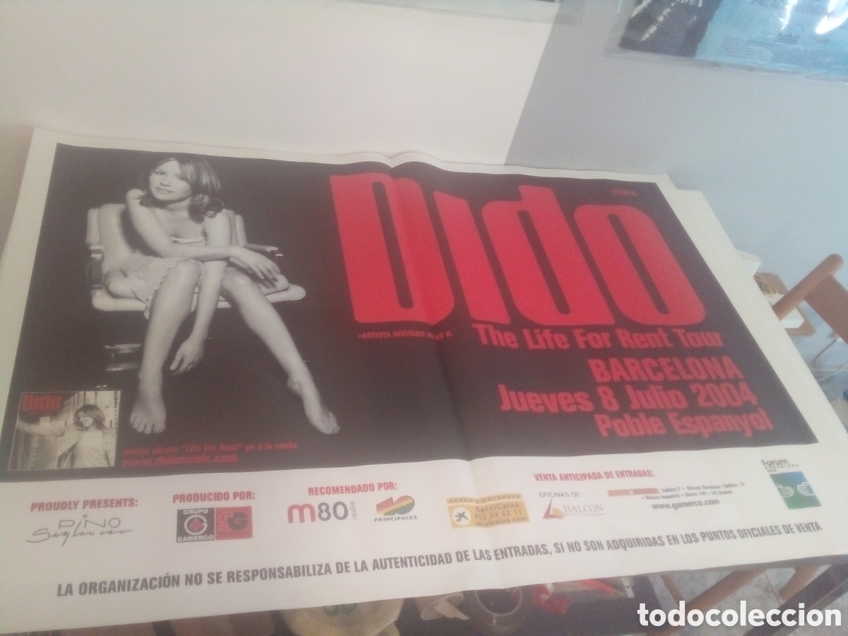 Fotos de cantantes: DIDO cartel original Barcelona 2004 TOUR 90X130