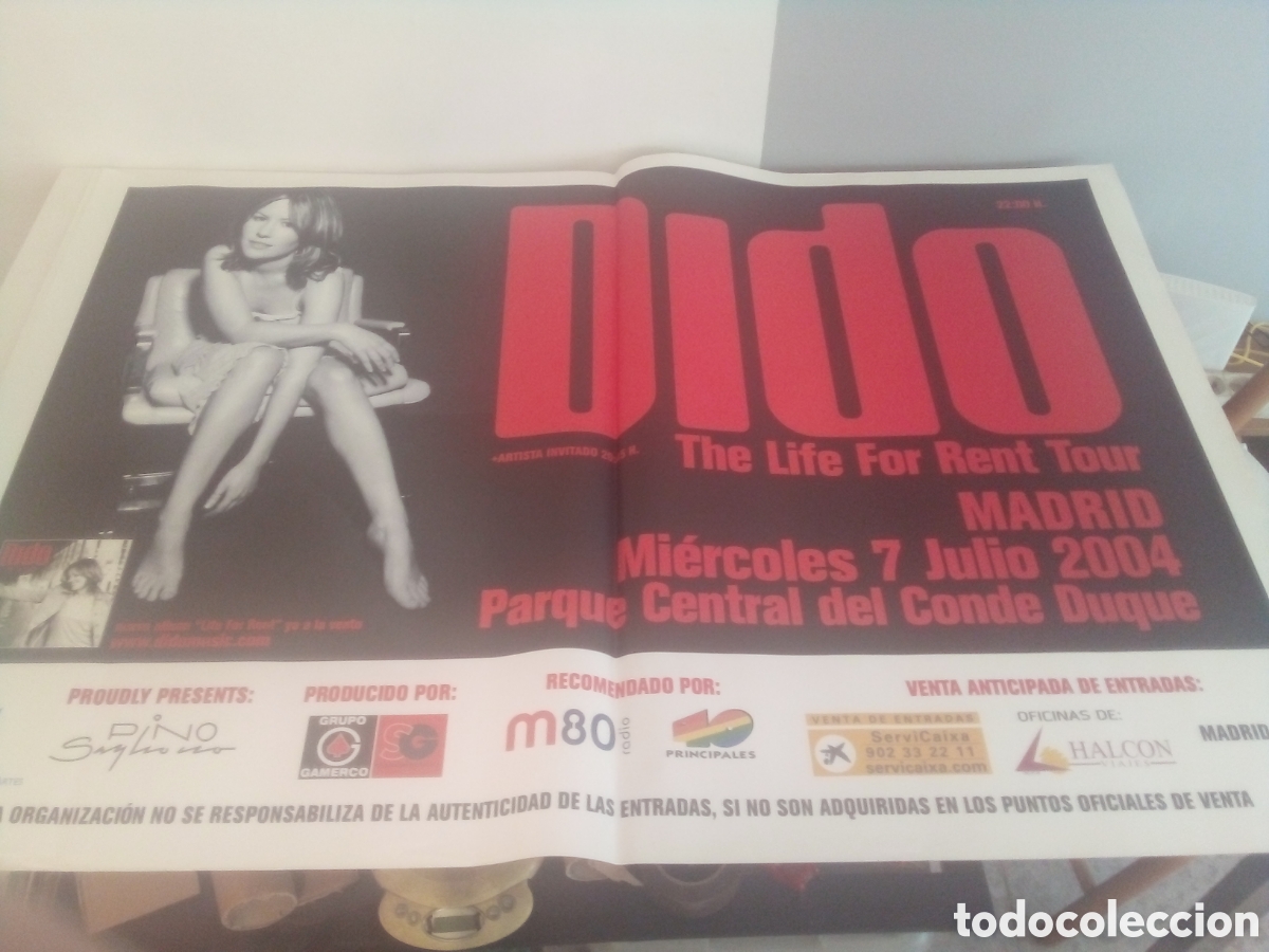 Fotos de cantantes: DIDO Cartel original Madrid 2004 TOUR 90X130