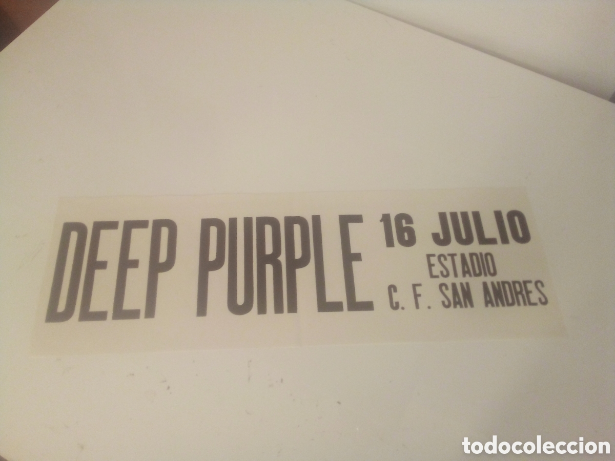 Fotos de cantantes: DEEP PURPLE cartel original Barcelona 1985 TOUR 65X22
