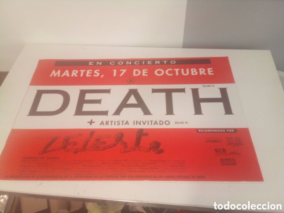 Fotos de cantantes: DEATH cartel original death metal Barcelona 1995 TOUR 70X100