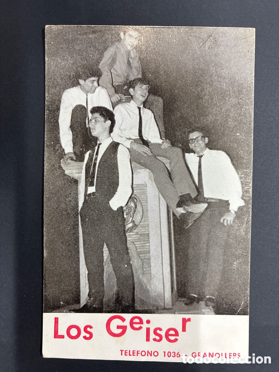 Fotos de cantantes: POSTAL PROMOCIONAL GRUPO LOS GEISER GRANOLLERS