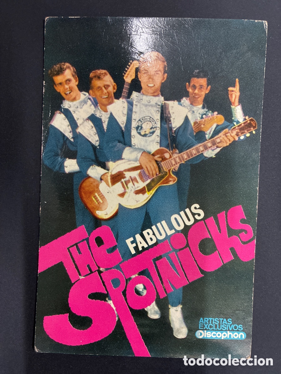 Fotos de cantantes: POSTAL PROMOCIONAL GRUPO FABULOSOS THE SPOTNICKS DISCOS DISCOPHON