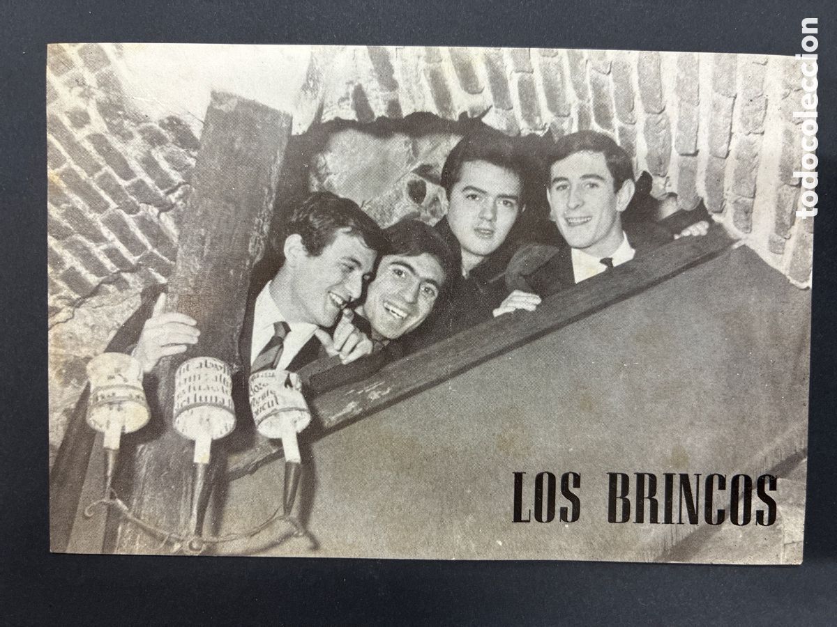 Fotos de cantantes: POSTAL PROMOCIONAL GRUPO LOS BRINCOS DISCOS NOVOLA ZAFIRO