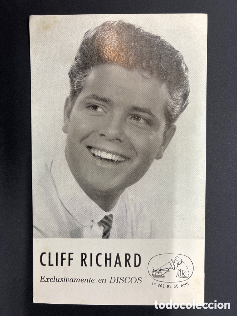Fotos de cantantes: POSTAL PROMOCIONAL CLIFF RICHARD DISCOS LA VOZ DE SU AMO