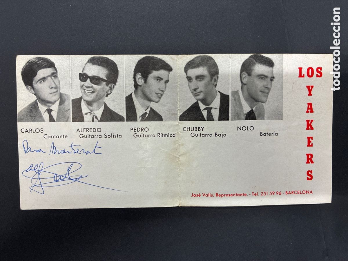 Fotos de cantantes: POSTAL PROMOCIONAL GRUPO LOS YAKERS BARCELONA
