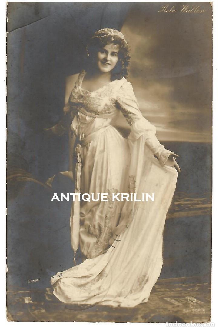 Fotos de cantantes: RETA WALTER , CANTANTE DE OPERA / FOTO GERLACH SERIE 296/6 / FRANQUEADA