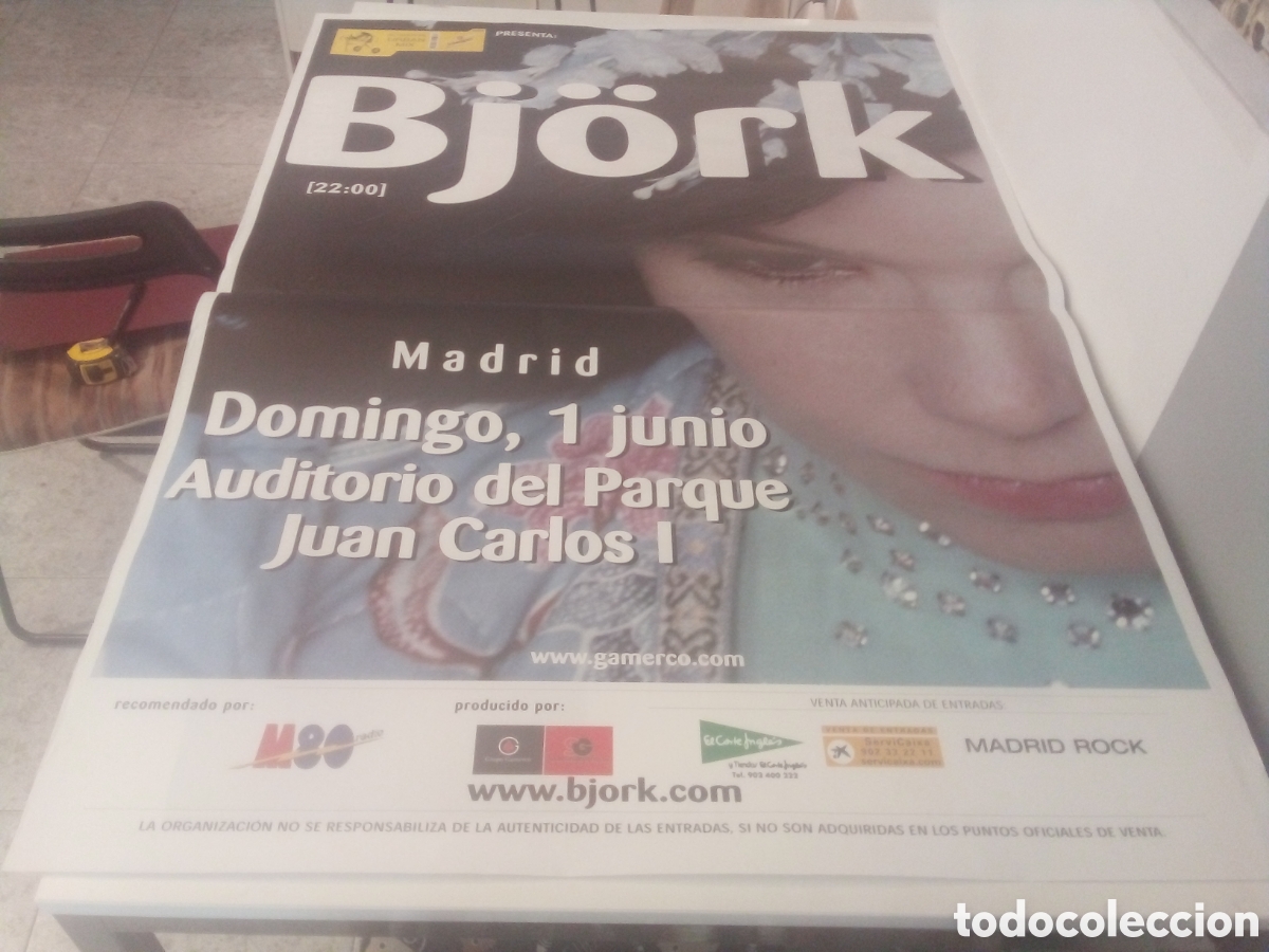 Fotos de cantantes: BJORK cartel original Madrid 2003 TOUR 130X90 26B