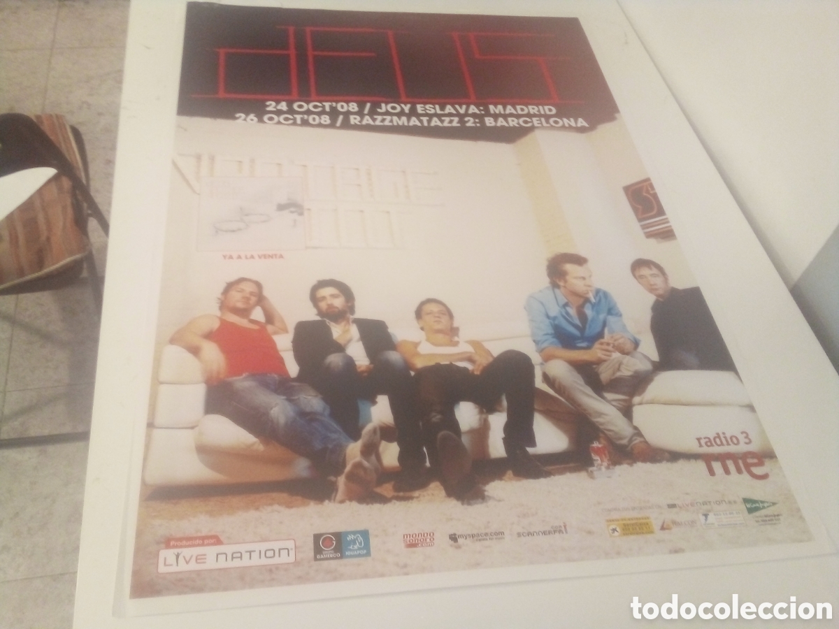 Fotos de cantantes: DEUS cartel original Madrid Barcelona 2008 TOUR 100X70 26