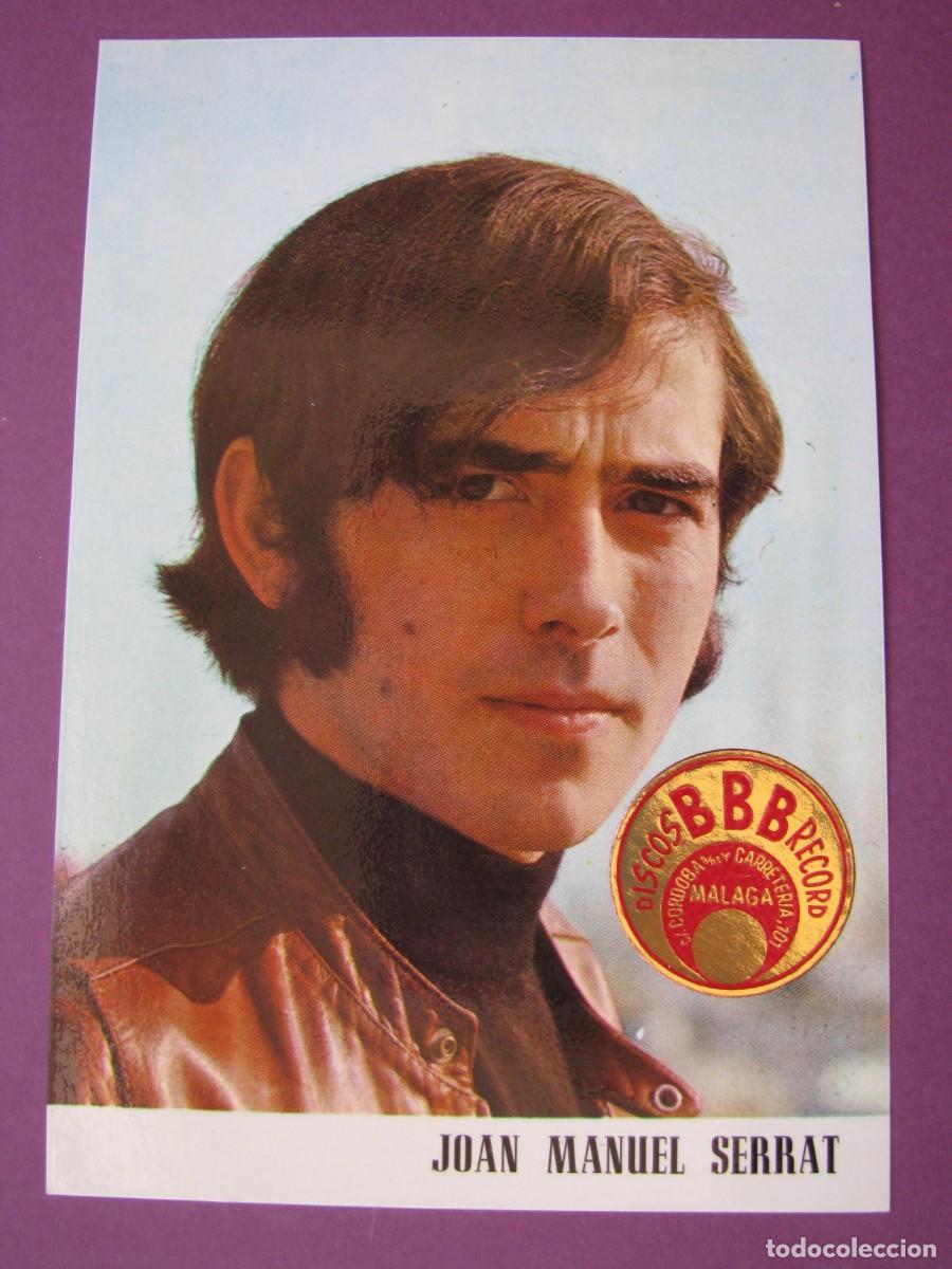 Fotos de cantantes: POSTAL DISCOGRAFIA DE JOAN MANUEL SERRAT. 1969. PEGATINA DISCOS BBB, MALAGA