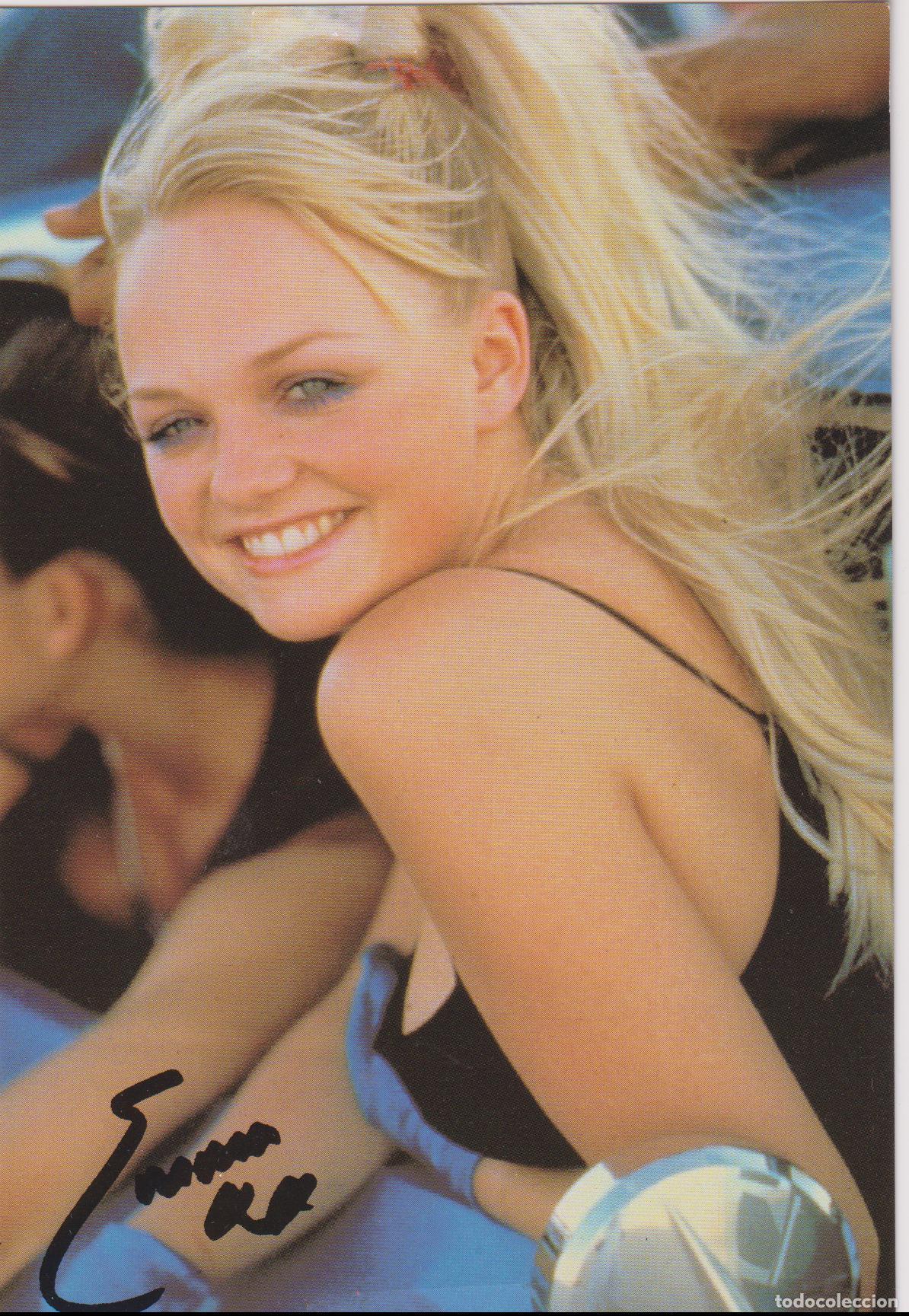 Fotos de cantantes: POSTAL DE LA COMPONENTE DEL GRUPO SPICE GIRLS - EMMA BUNTO &ndash; FIRMADA - S/C - DORSO EN BLANCO