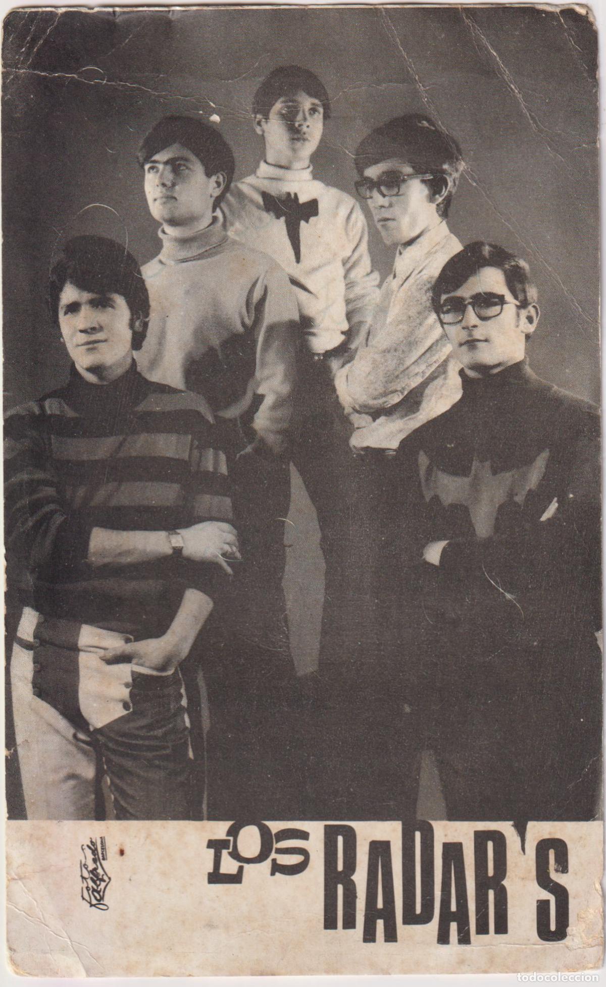 Fotos de cantantes: POSTAL PROMOCIONAL DEL GRUPO MUSICAL ESPA&Ntilde;OL DE LOS A&Ntilde;OS 60, LOS RADAR'S &ndash; DORSO EN BLANCO