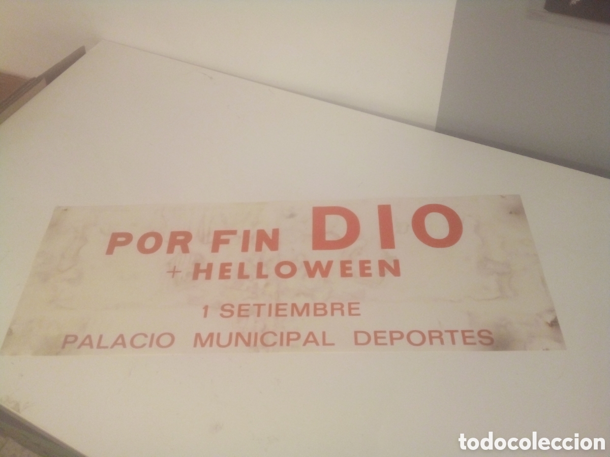Foto di Cantanti: DIO + Helloween cartel original Barcelona 1987 TOUR 33X90 Black Sabbath