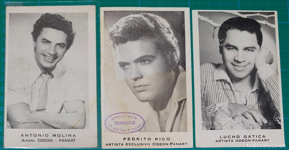 Fotos de cantantes: Antonio Molina / Pedrito Rico / Lucho Gatica