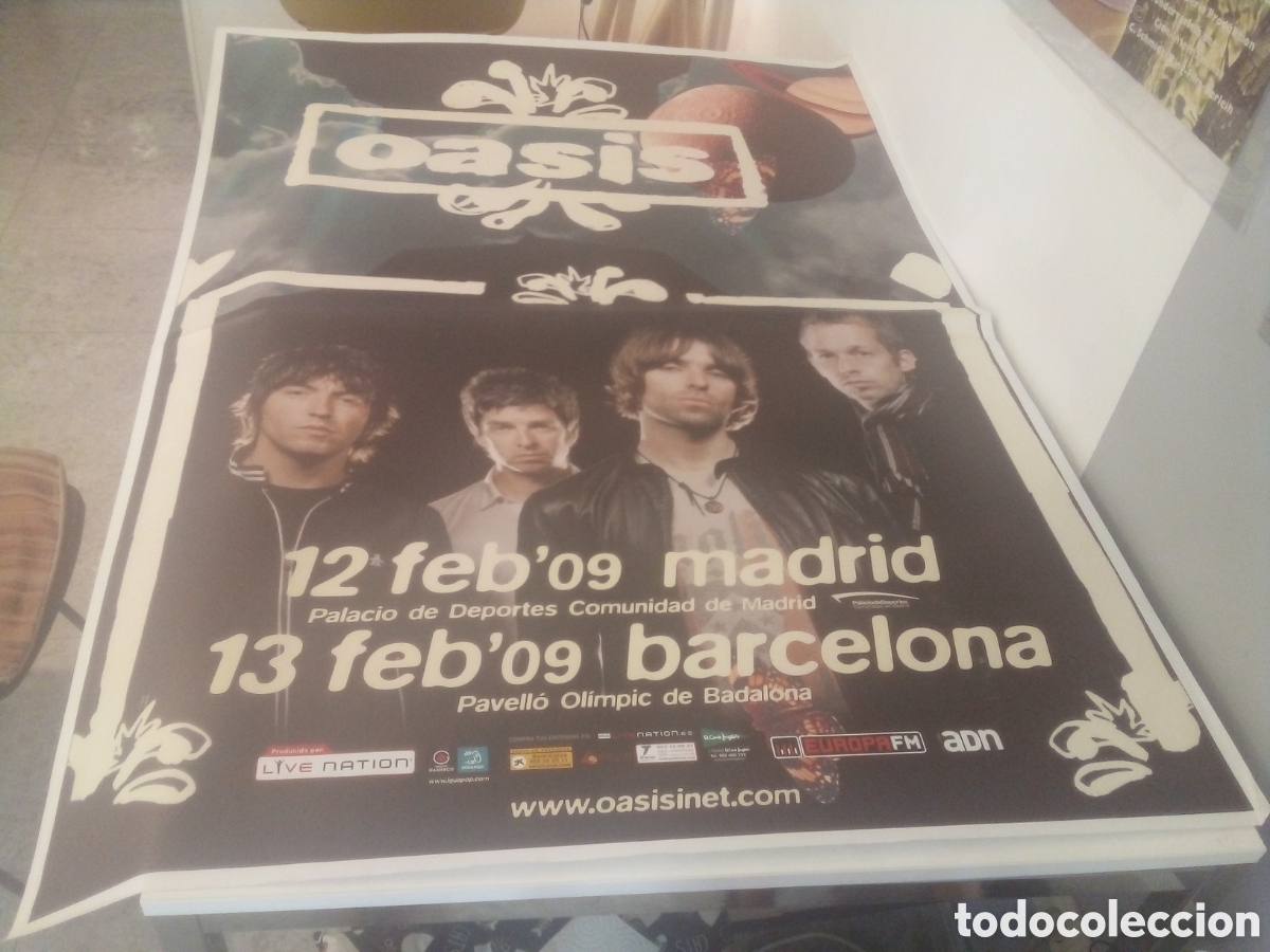 Fotos de cantantes: OASIS cartel original Barcelona Madrid 2009 TOUR 140X100