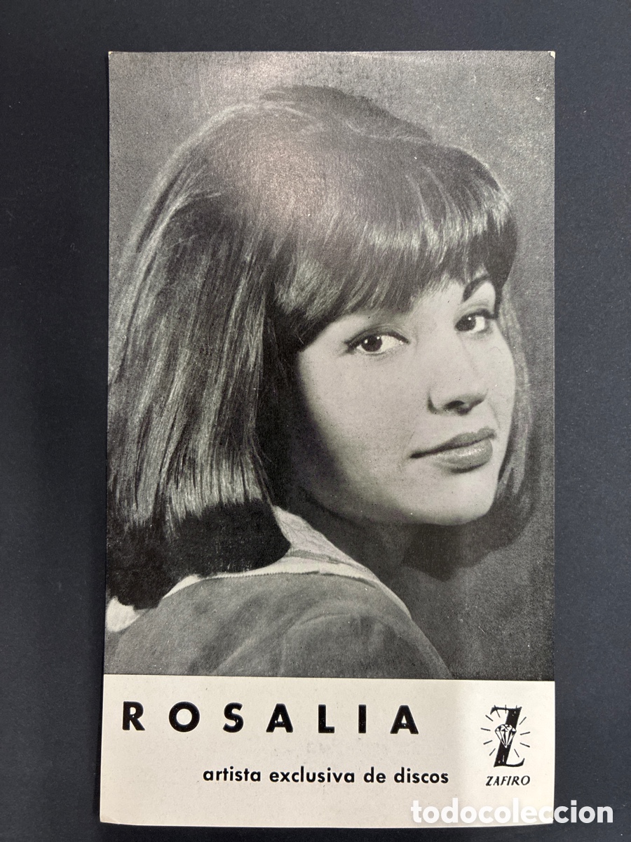 Fotos de cantantes: POSTAL PROMOCIONAL ROSALIA DISCOS ZAFIRO