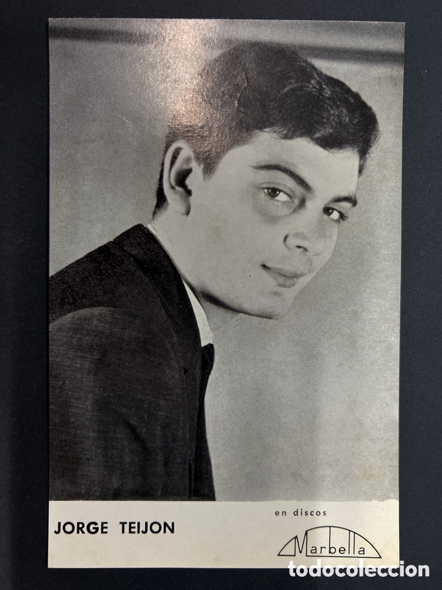 Fotos de cantantes: POSTAL PROMOCIONAL JORGE TEIJON DISCOS MARBELLA