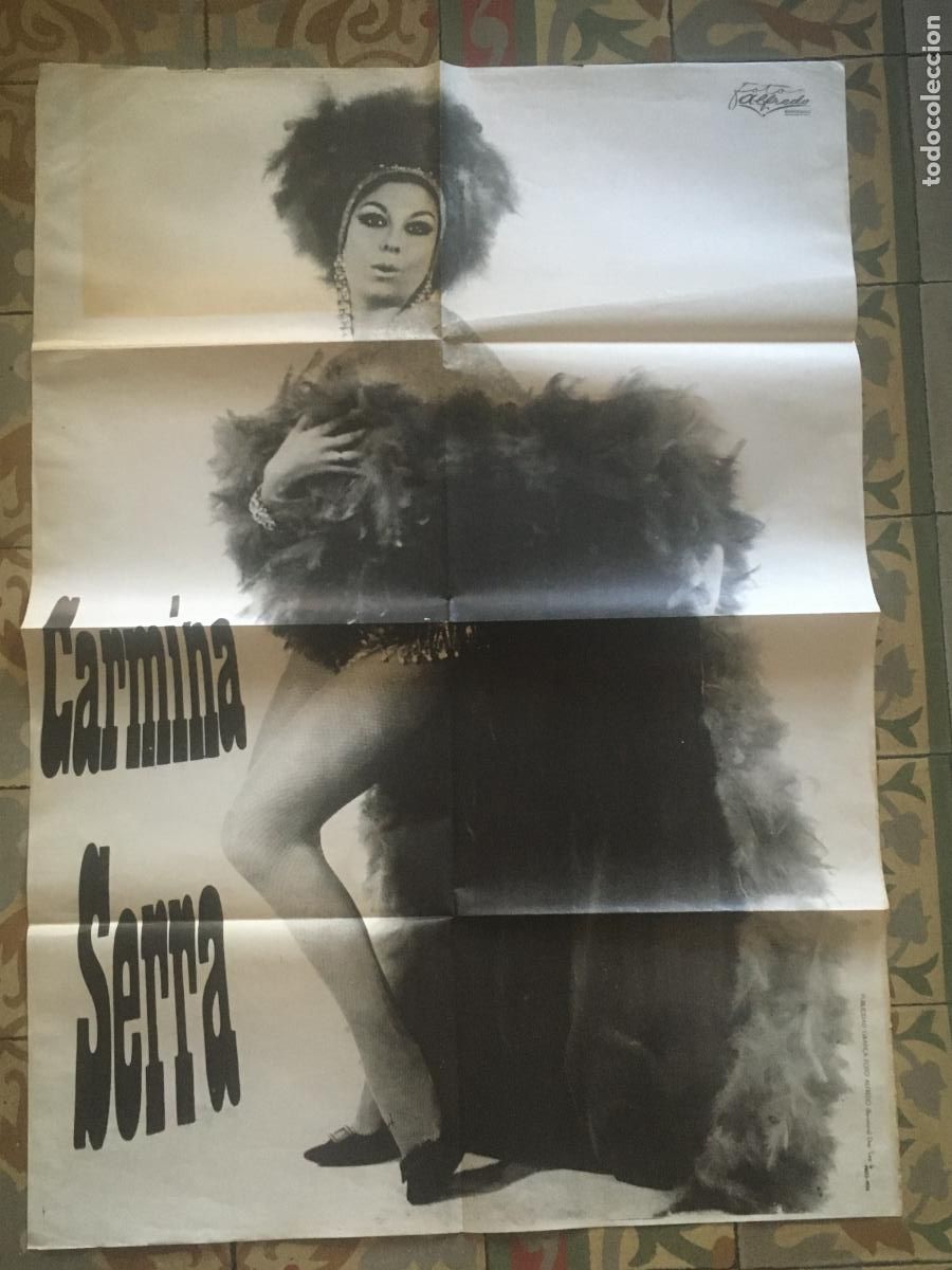 Fotos de cantantes: carmina serra actriz cantante cupletista poster cartel original antiguo 1970 fotografo alfredo