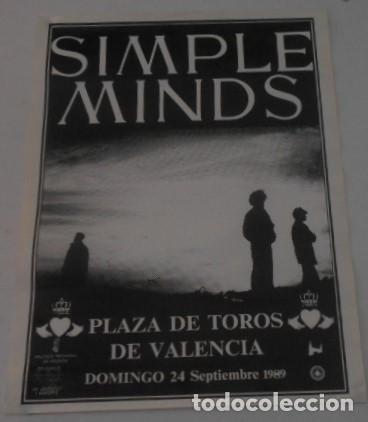 Photos de Chanteurs et Chanteuses: SIMPLE MINDS CARTEL POSTER CONCIERTO 1989 CANCELADO PLAZA TOROS VALENCIA SPAIN ORIGINAL
