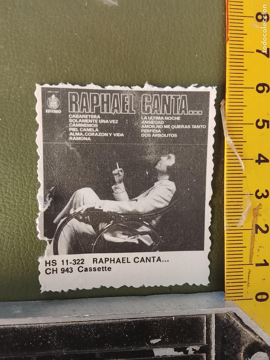Fotos de cantantes: troquel - CROMO o similar PAPEL grueso troquelado grupo musical RAPHAEL