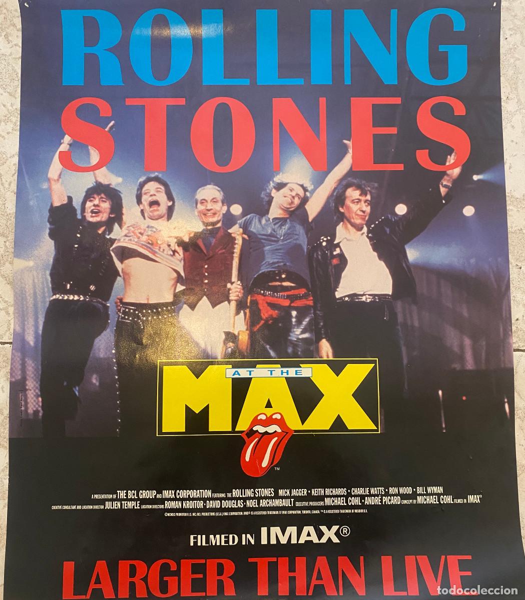 Fotos de cantantes: P&oacute;ster de cine de la pel&iacute;cula 'Rolling Stones at the Max'. Original de 1991. 46 x 64 cm. Buen estado