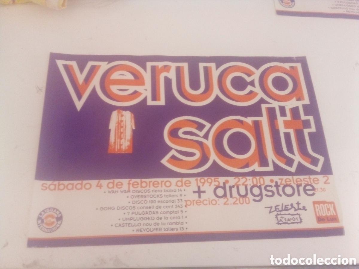 Fotos de cantantes: VERUCA SALT + Drugstore CARTEL ORIGINAL 1995 Barcelona 33x47 26
