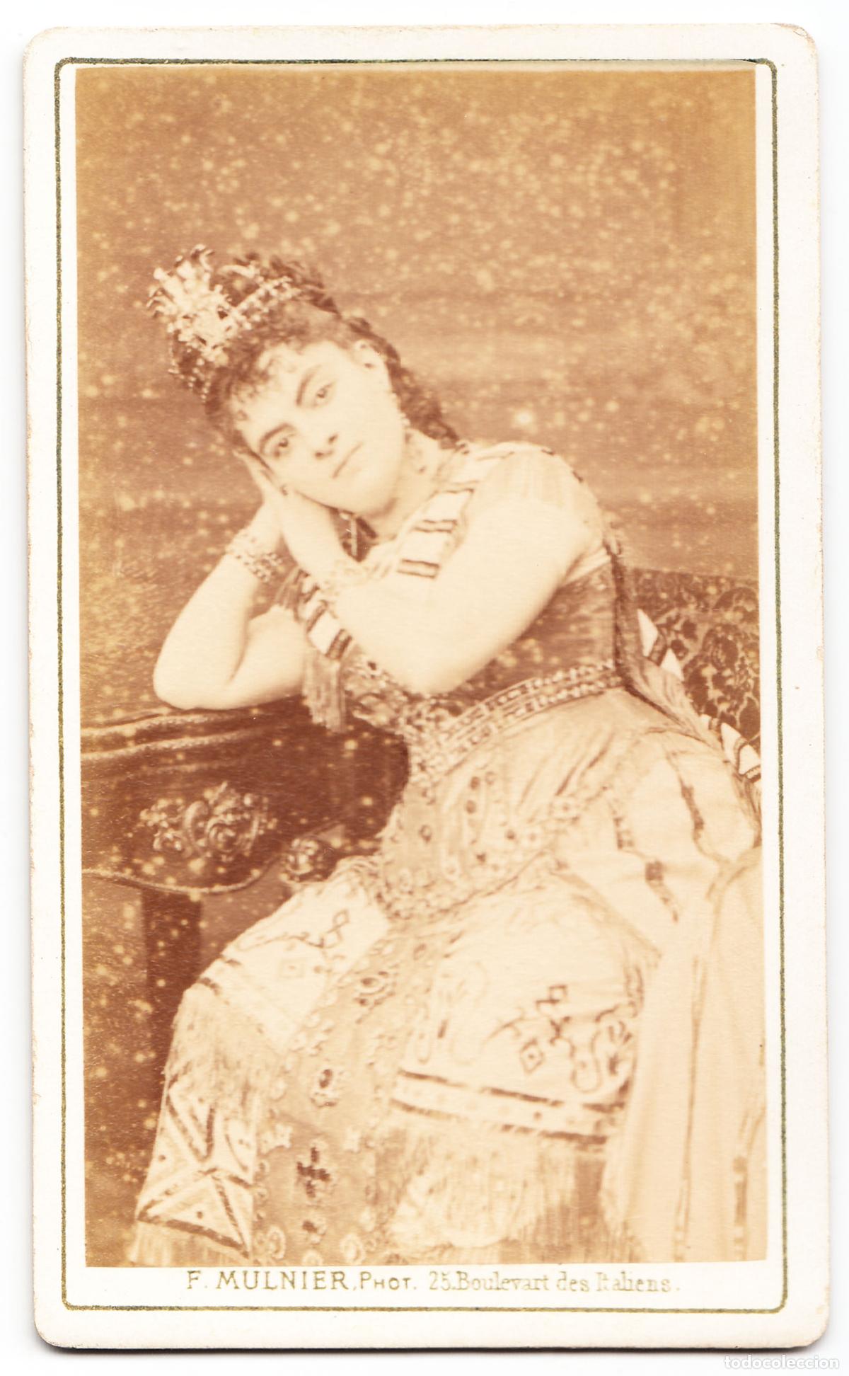 Fotos de cantantes: Helena Elena Sanz &laquo;Aida&raquo; Verdi Th&eacute;&acirc;tre-Italien&nbsp;Par&iacute;s h 1872 CDV Foto Ferdinand Mulnier &Oacute;pera Soprano
